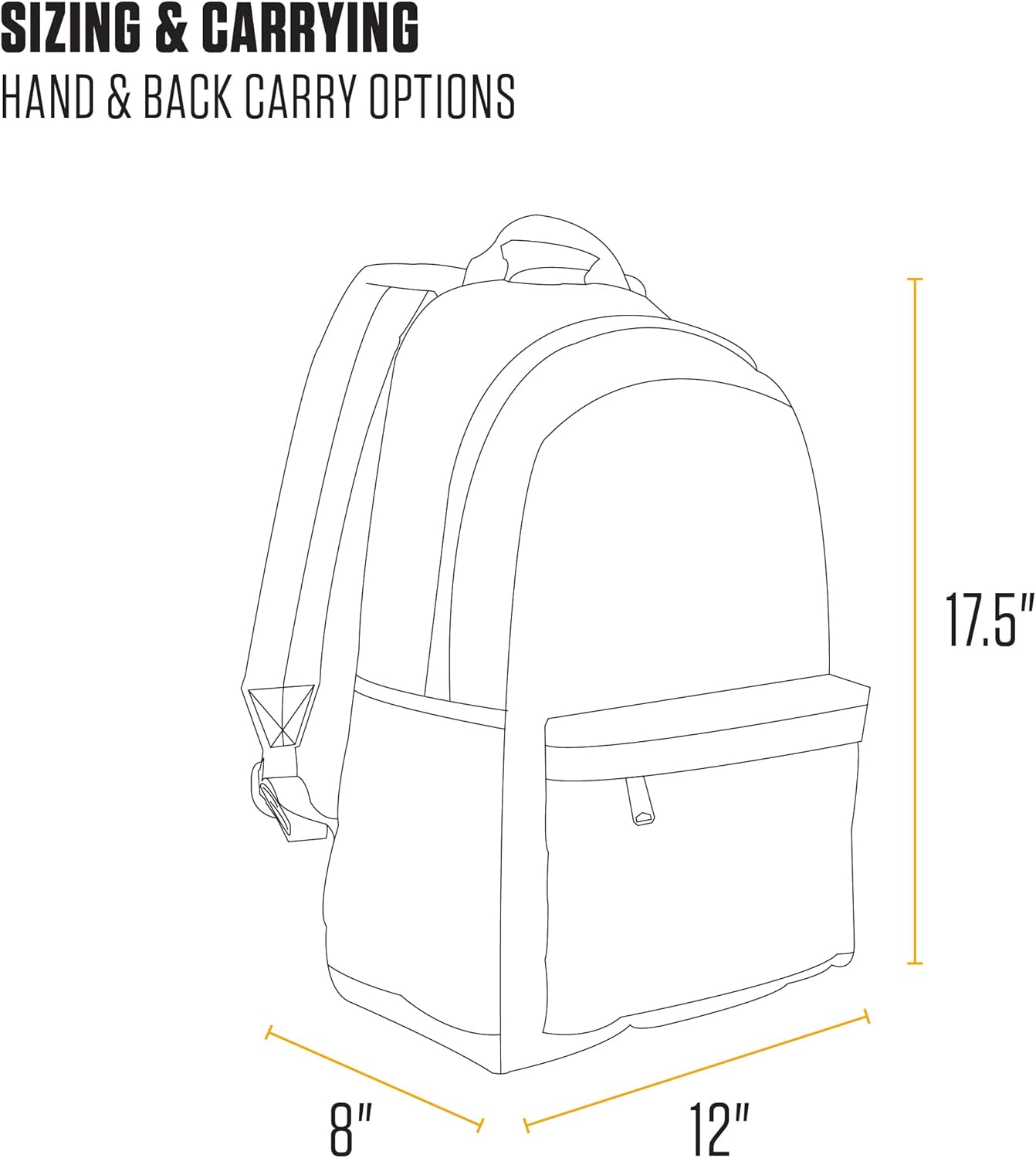 Carhartt 21L Classic Backpack, Water-Resistant Pack W/ 15" Laptop Sleeve and Organizational Compartments, Brown, PFAS Free - Image 5