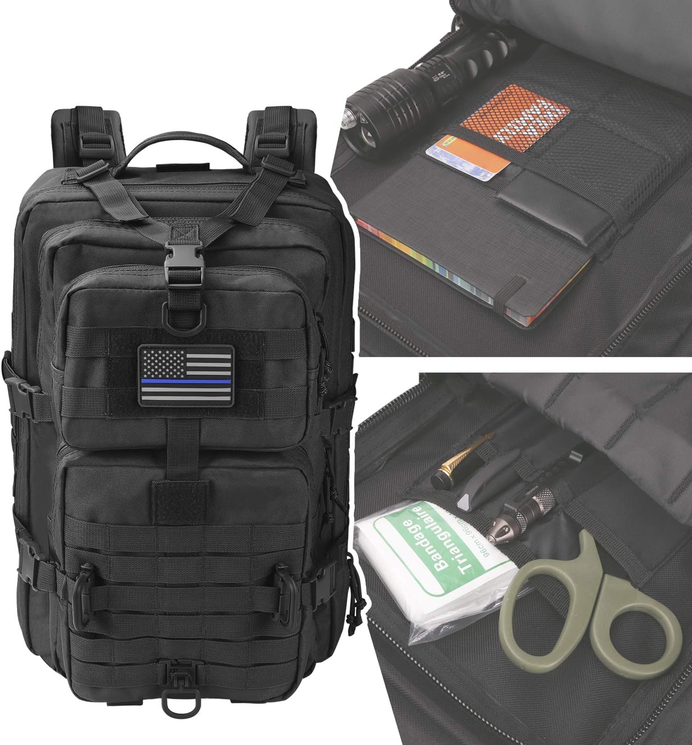 MOLLE Assault Pack, Tactical Backpack Military Army Camping Rucksack, 3-Day Pack - Image 6